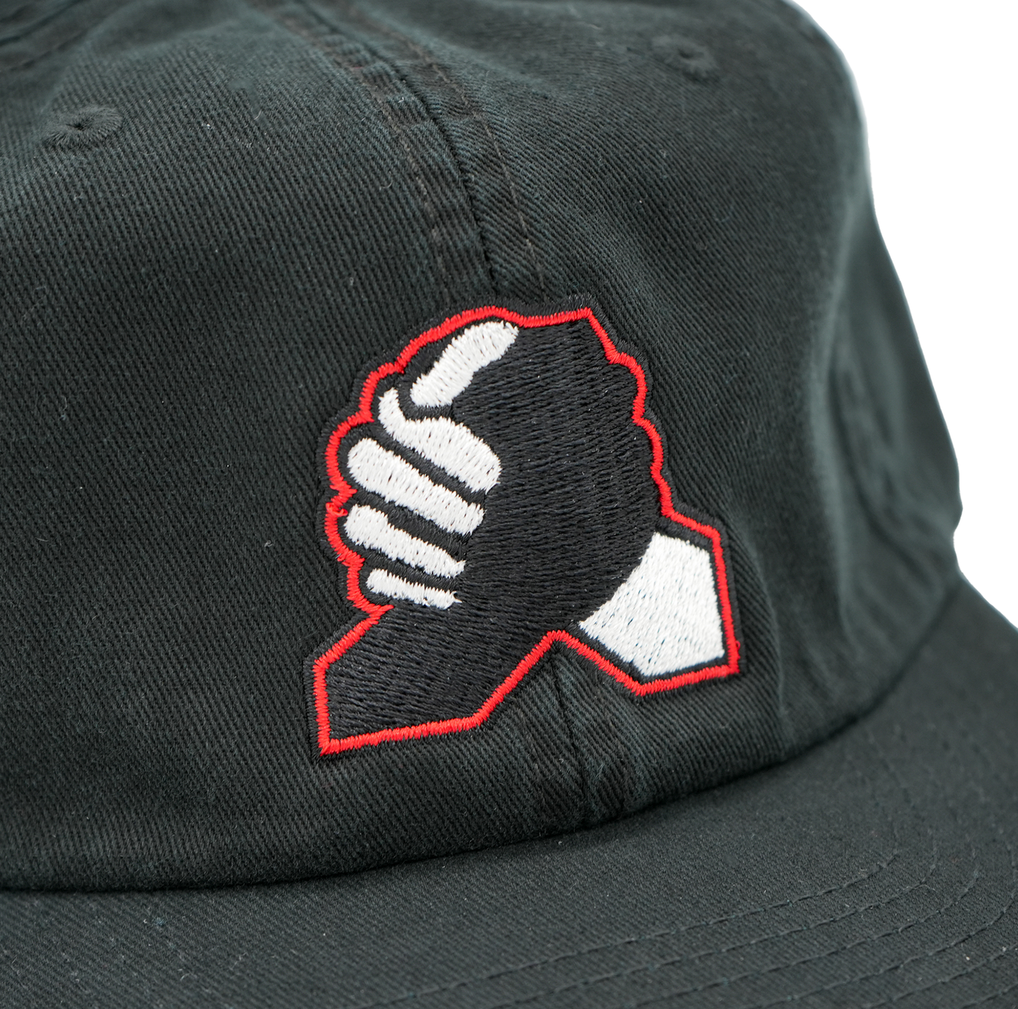 Hands Unstructured 6 Panel Hat - Black